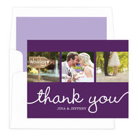 Purple Union Thank You Note Cards