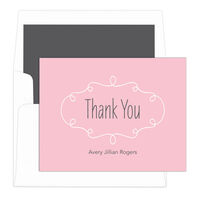 Light Pink Simply Thank You Note Cards