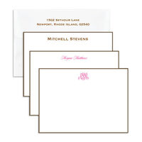 Chocolate Hand-Bordered Note Cards