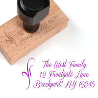 West Wood Handle Rubber Stamp