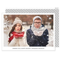 Black and White Snowflake Photo Cards