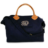 Personalized Navy Canvas Cargo Tote