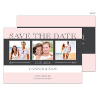 Blush Blissful Love Photo Save the Date Cards