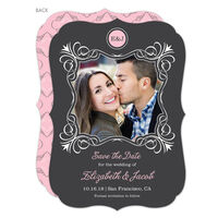 Pink Charming Bliss Photo Save the Date Cards