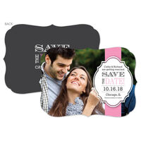 Charcoal Cherished Photo Save the Date Cards