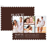 Brown Devoted Dreams Photo Save the Date Cards