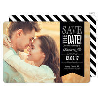 Black Endearing Love Photo Save the Date Cards