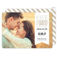 Tan Endearing Love Photo Save the Date Announcements