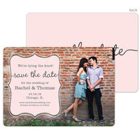 Blush Knot Photo Save the Date Cards