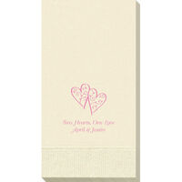 Double Swirled Heart Guest Towels