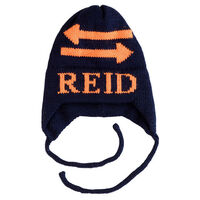 Personalized Double Arrow Knit Hat with Earflaps
