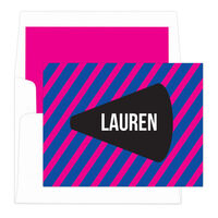 Pink Cheer Foldover Note Cards