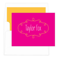 Hot Pink Simply Foldover Note Cards