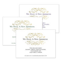 Gold Scroll Moving Announcements