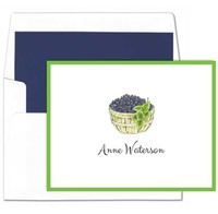 Basket of Blueberries Foldover Note Cards
