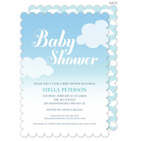 Blue In The Clouds Shower Invitations