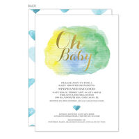 Blue Oh Baby Shower Invitations