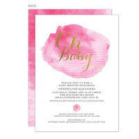 Pink Oh Baby Shower Invitations