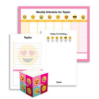 Personalized Emoji Notepad Pink Collection