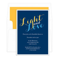 Blue Light and Love Invitations