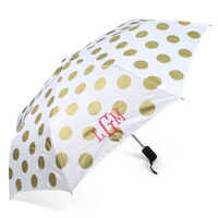 Gold Dots Travel Umbrella