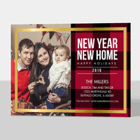Red Flannel New Home Photo Announcements