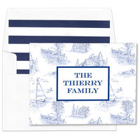 Lakeside Toile Foldover Note Cards