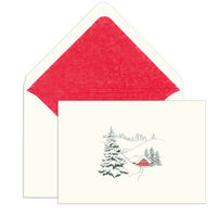 Winter Scenery Holiday Cards with Inside Imprint