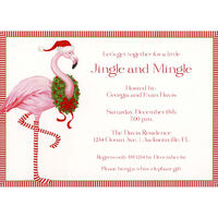 Christmas Flamingo Invitations