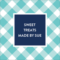 Turquoise Gingham Square Stickers