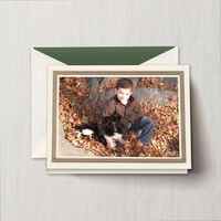 Engraved Classic Cable Top Fold Holiday Digital Photo Card