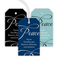 Peace Holiday Hanging Gift Tags