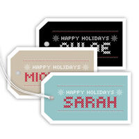 Stitching Holiday Hanging Gift Tags