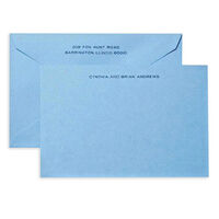 Personalized Dalton Blue Correspondence Card
