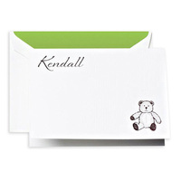 Personalized Pearl White Lightweight Note with Corner Motif