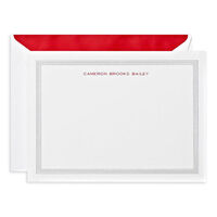 Pearl White Large Correspondence Card with Frame