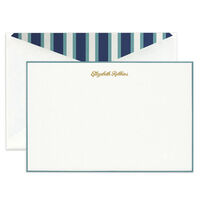 Pearl White Correspondence Card with Hand Border