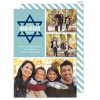 Lagoon Star of David Hanukkah Photo Cards