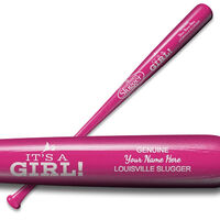 Personalized Louisville Slugger with It's A Girl Logo