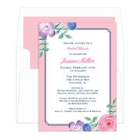 Pink Vintage Flower Invitations
