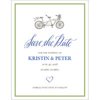 Lime Tandem Save the Date Cards