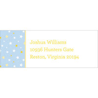 Light Blue Twinkle Stars Return Address Labels