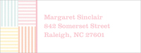 Light Pink Seersucker Patch Return Address Labels