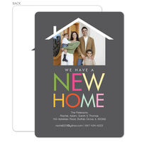 Colorful New Home Photo Moving Announcements