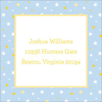 Light Blue Twinkle Stars Address Labels