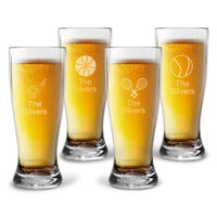 Personalized Tritan Acrylic Pilsner Set - Sports Collection