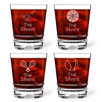 Personalized Tritan Acrylic Double Old Fashioned Set - Sports Collection