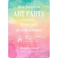 Rainbow Watercolor Invitations