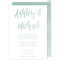 Green Ombre Invitations