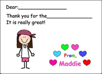 Great Stick Figure Fill-In Note Cards